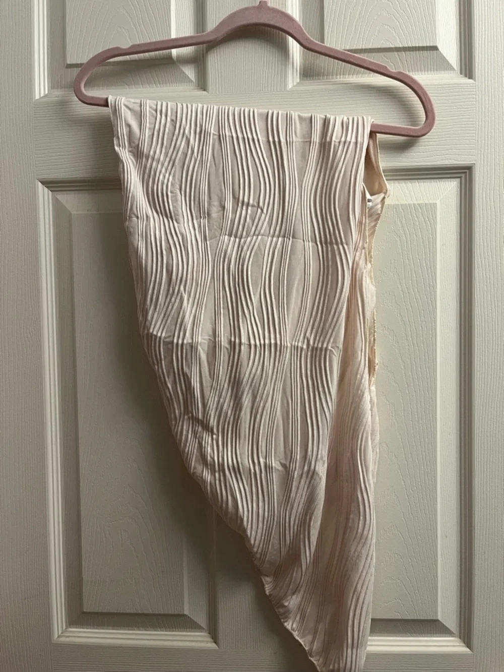 Off White Ribbed Lace-Up Bikini with Tan and Silver Accents 3 Piece Small New - Picture 9 of 10